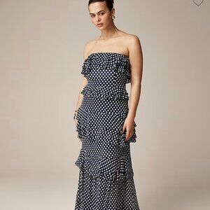 J.Crew Collection tiered ruffle dress in chiffon